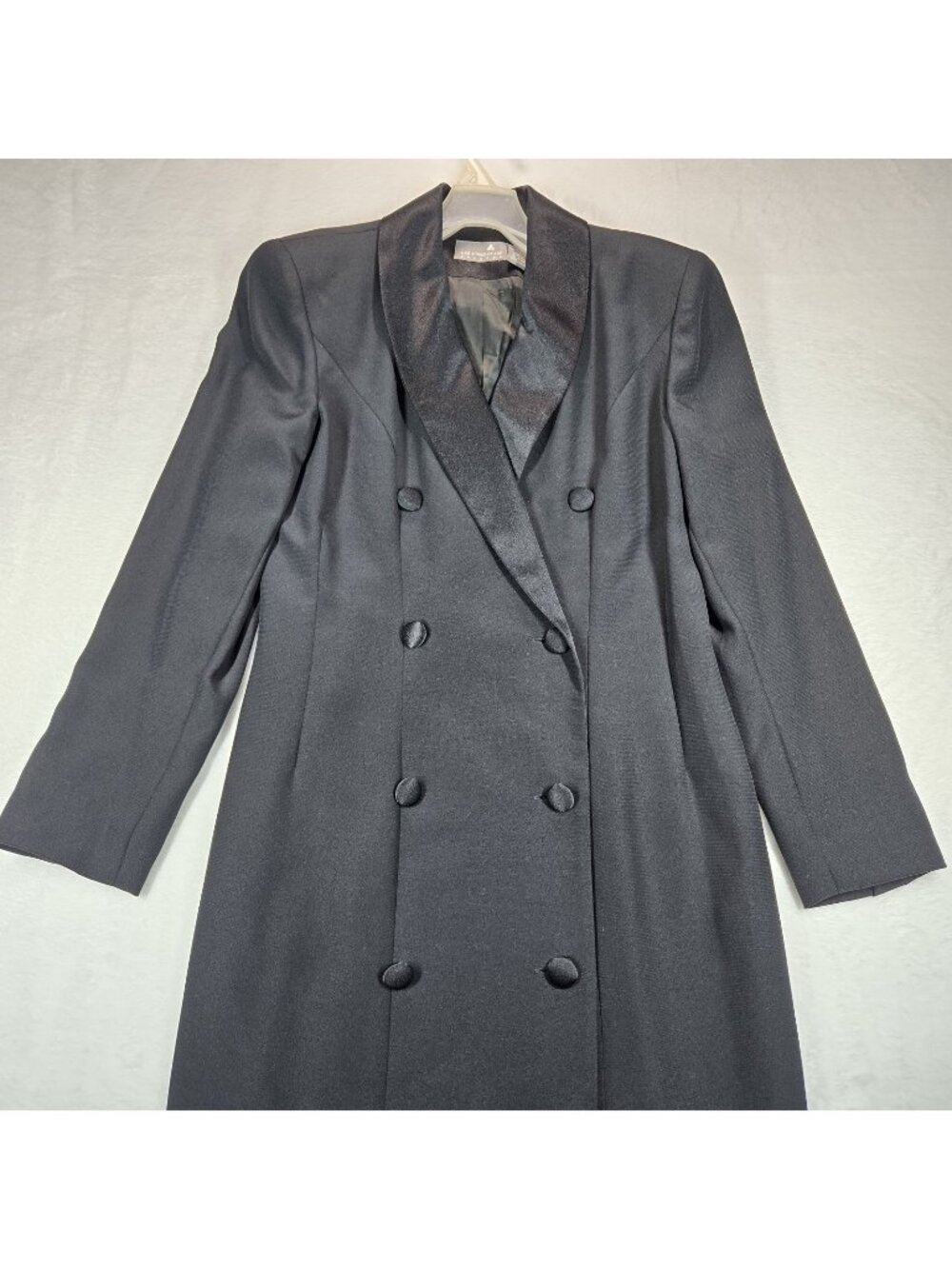 Liz Claiborne Dress Size 10 Black Long Sleeves Open Front Sleek Work Dress